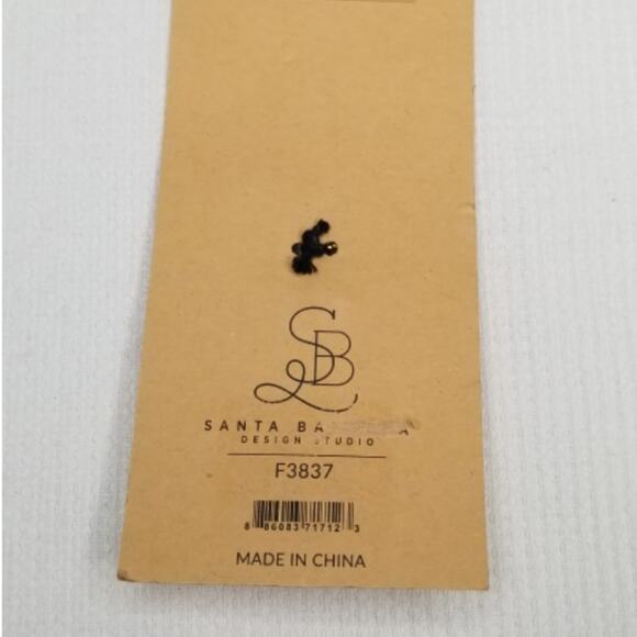 Santa Barbara Leather Pet Tag Rescued with Love Dog Cat - Picture 2 of 3